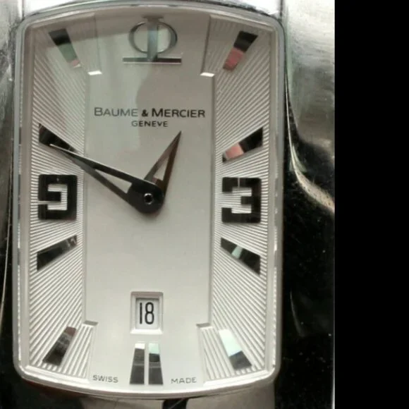 BAUME & MERCIER HAMPTON 65455 SWISS DATE STAINLESS STEEL 